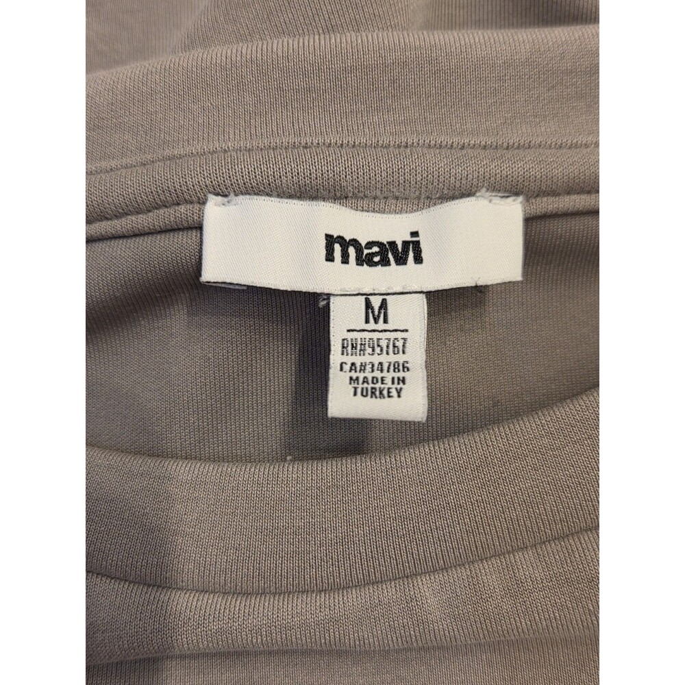 Mavi Luxe Touch Tencel Sweatshirt Women's M Taupe Crewneck Pullover Soft Stretch - Picture 3 of 8